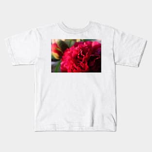 Flower Peony roses up close Kids T-Shirt